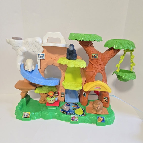 Fisher-Price Other - Fisher-Price Little People Zoo Talkers Safari Jungle Tree House Toddler Playset